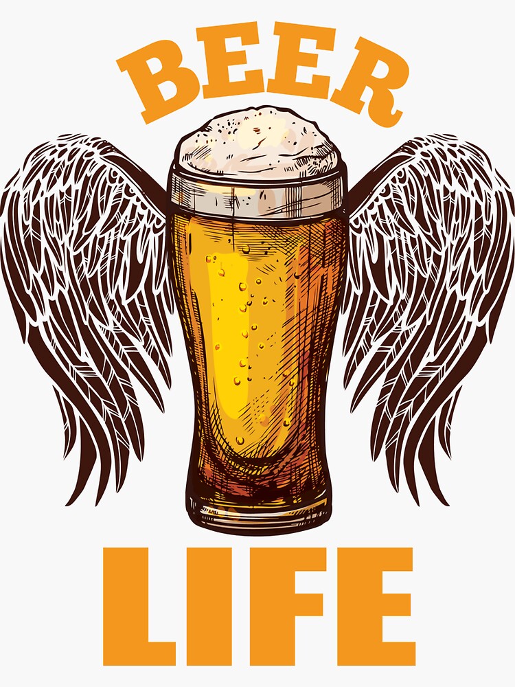 "Beer life " Sticker for Sale by NahidaDesign Redbubble