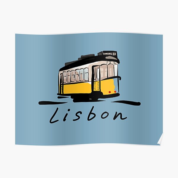 Lisbon illustration | Chiado | Portugal Poster