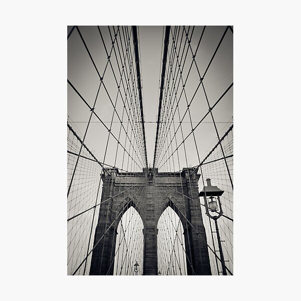 Item preview, New York City, Brooklyn Bridge | B/W designed and sold by thomasrichter.