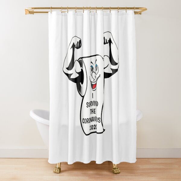 I survived the coronavirus 2020 toilet paper Shower Curtain