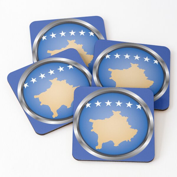 Item preview, Kosovo Flag Round Metal Frame designed and sold by mattpanta.
