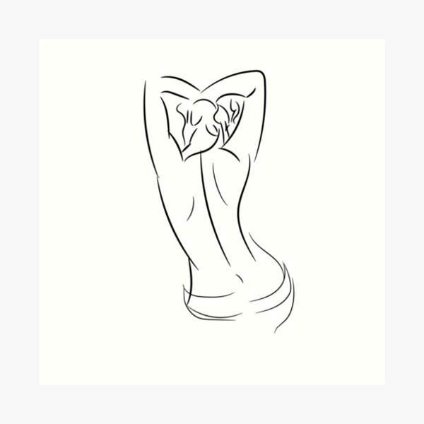 Premium Vector  Head and shoulder back view of young woman with messy bun  vector line art illustration