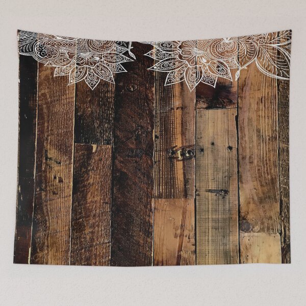 Item preview, rustic country farmhouse chic vintage lace barnwood designed and sold by LEILA ART SPACE.
