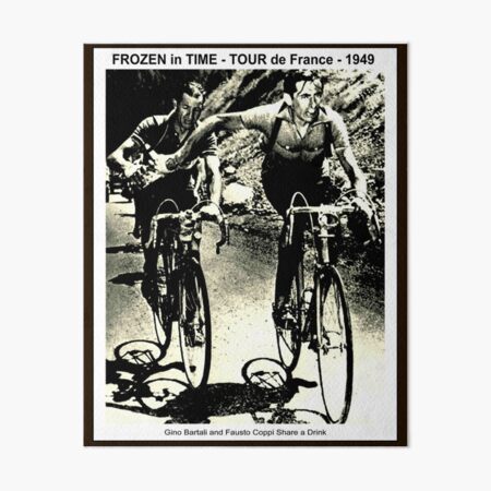 TOUR de FRANCE : Vintage 1949 Gino Sharing Drink with Fausto Print Art Board Print