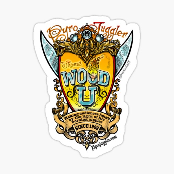 WOOD U Pyrojuggler Crest Sticker