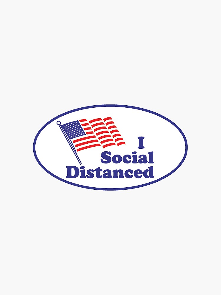 Thumbnail 3 of 3, Sticker, I Social Distanced designed and sold by kccollective.