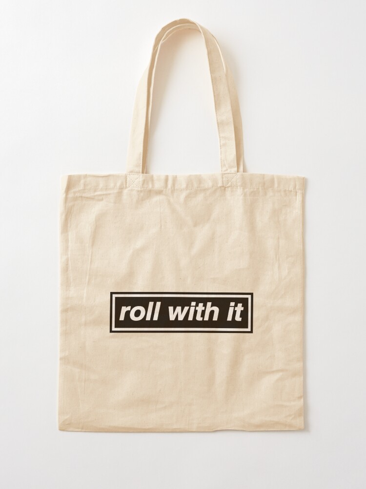 Roll With It OASIS Band Tribute MADE IN THE 90s Tote Bag for Sale by phigment art Redbubble