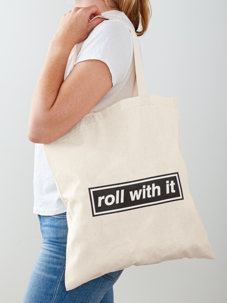 Roll With It OASIS Band Tribute MADE IN THE 90s Tote Bag for Sale by phigment art Redbubble