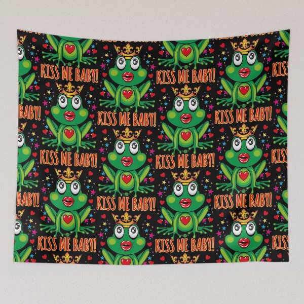 Item preview, 17 Süßer kleiner Frosch Kiss me Baby Krone Prinz König Froschkönig designed and sold by Margarita-Art.