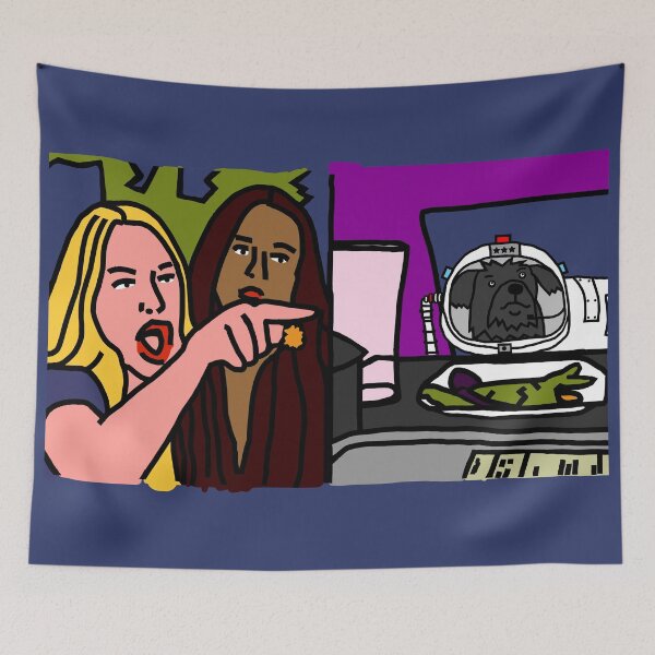 Item preview, Woman Yelling at Cat Memes with Space Dog designed and sold by ellenhenry.