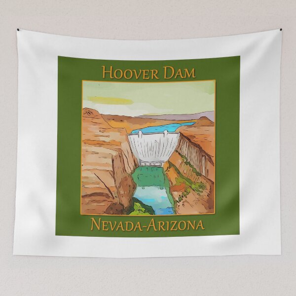 Item preview, Hoover Dam on the Colorado River, on the Nevada-Arizona border. This dam creates Lake Mead. - WelshDesigns designed and sold by welshdesigns.