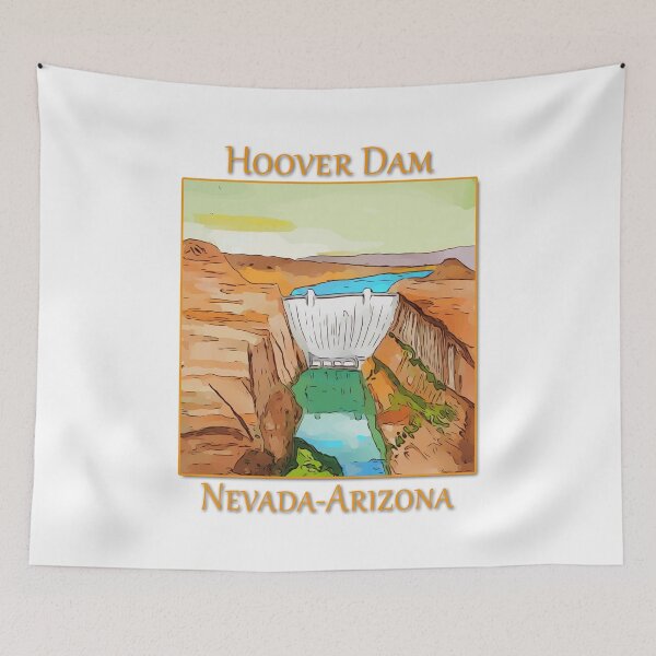 Item preview, Hoover Dam on the Colorado River, on the Nevada-Arizona border. This dam creates Lake Mead. - WelshDesigns designed and sold by welshdesigns.
