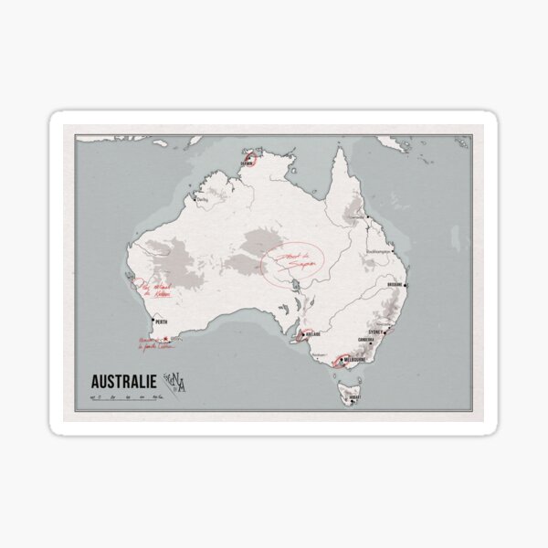 Carte d'Australie - Sorcière de Chair Sticker