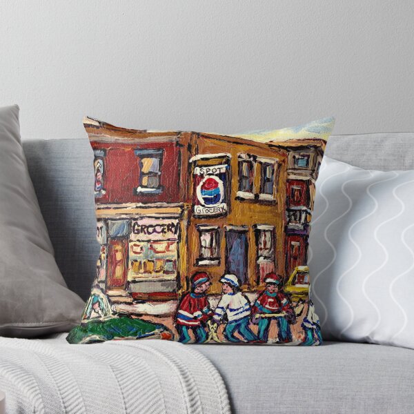 Item preview, MONTREAL MEMORIES THE SPOT GROCERY STORE HOCKEY ART CANADIAN PAINTINGS designed and sold by Carole  Spandau.