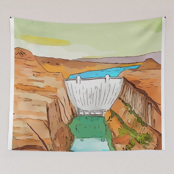 Item preview, Hoover Dam on the Colorado River, on the Nevada-Arizona border. This dam creates Lake Mead. - WelshDesigns designed and sold by welshdesigns.