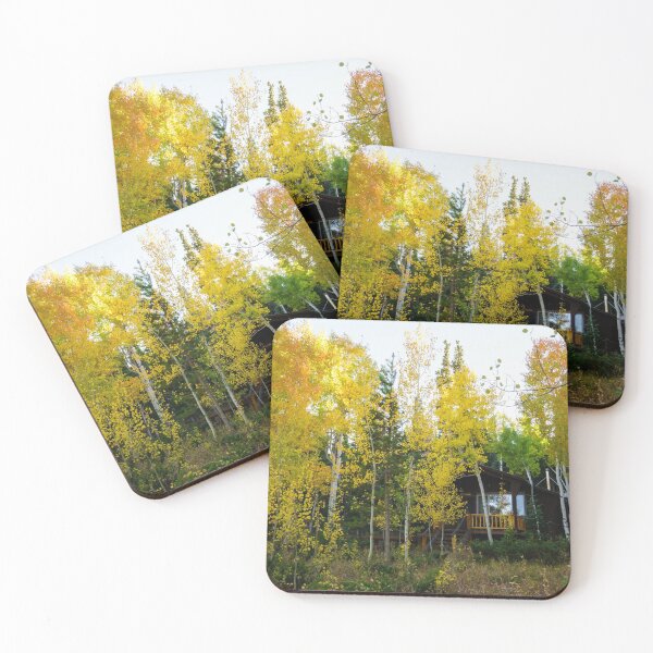 Item preview, Mountain Cabin in Fall | Rainbow Valley, Wyoming designed and sold by voz-captures.