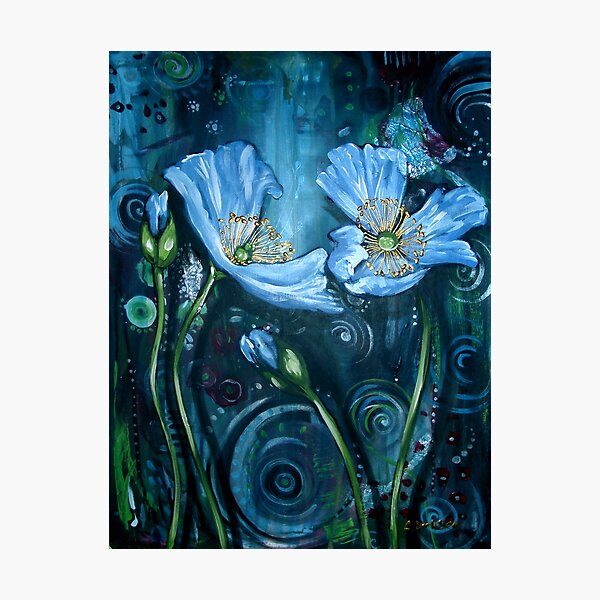Blue Poppies - Finding Beauty in Chaos Series Photographic Print