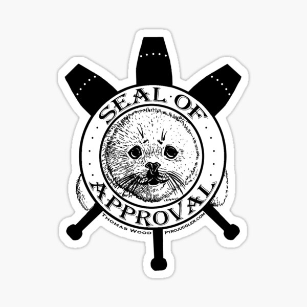 The Pyrojuggler Seal of Approval Sticker