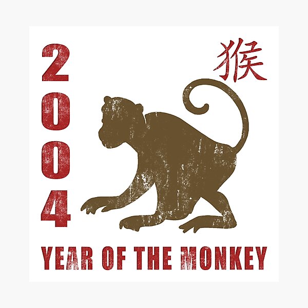 Year of The Monkey 2004 Chinese Zodiac Monkey 2004