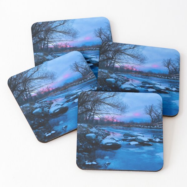 Item preview, Pink Sunset over Poudre River | Fort Collins, Colorado designed and sold by voz-captures.