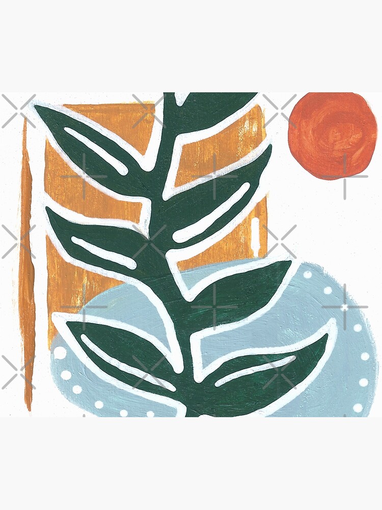 Abstract plant painting by r0undincircles