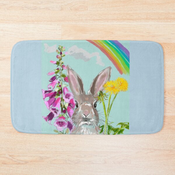 Item preview, Rainbow hare with flowers  designed and sold by Leatextileart.