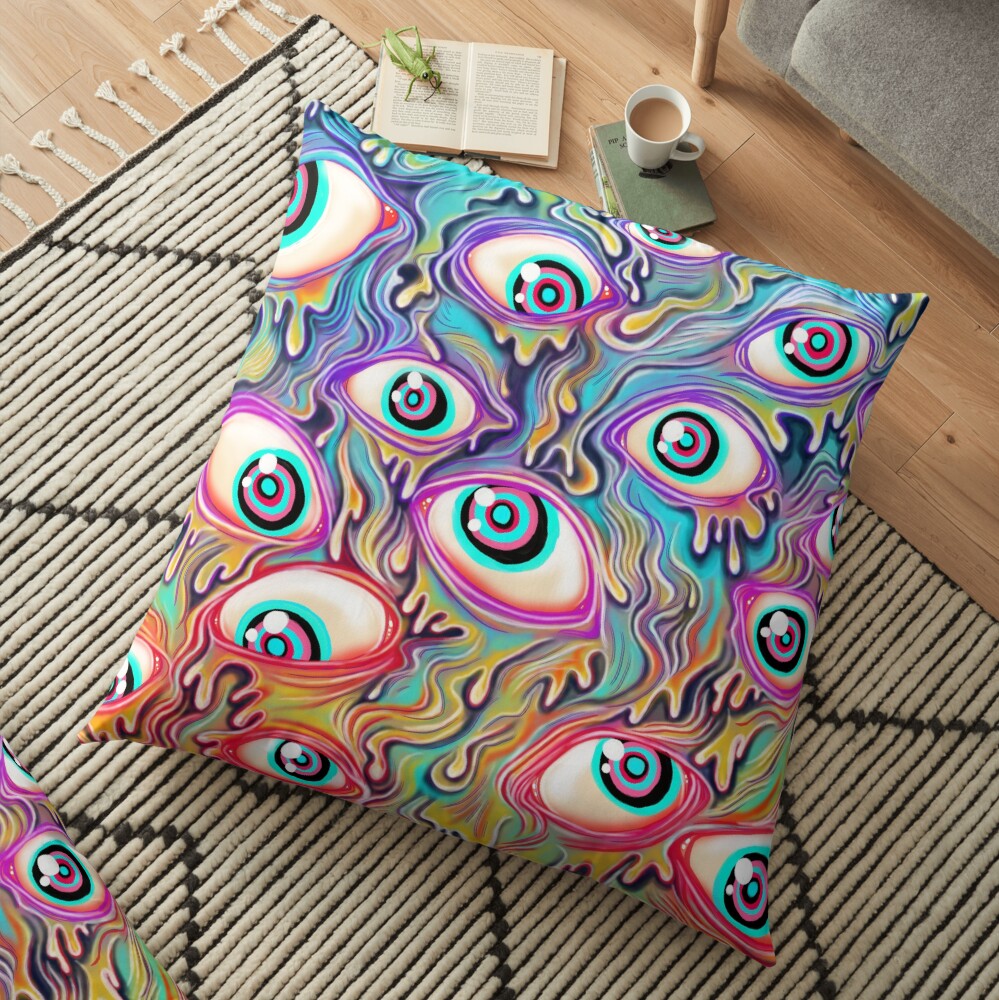 Eyeball Pattern Floor Pillow