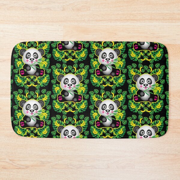 Item preview, 19 Baby Panda Bär mit Bambus Bananen Dschungel Blätter designed and sold by Margarita-Art.