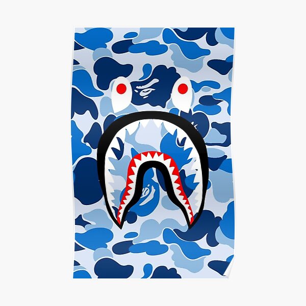 Blue Bape Camo Posters | Redbubble