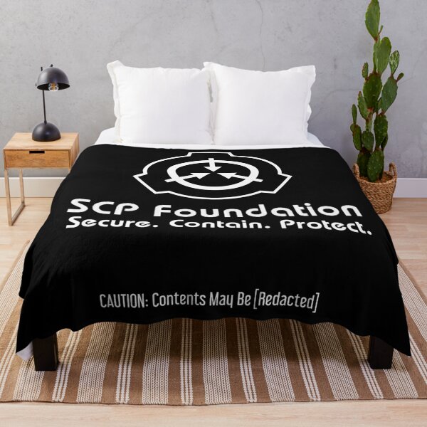 SCP Foundation: Contents May Be [Redacted] (Black) Throw Blanket