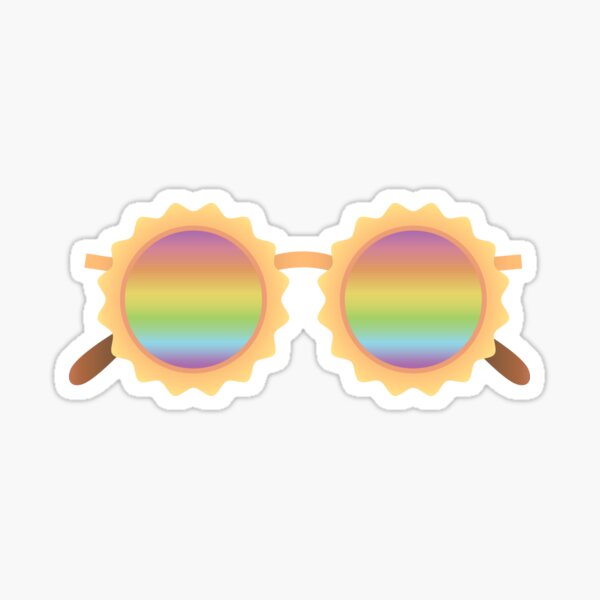 Fashion rainbow fun sunglasses Sticker