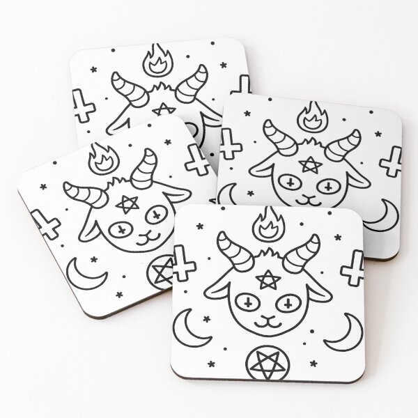 Item preview, Cute cartoon Satanic symbols, kawaii Satan doodle designed and sold by irmirx.