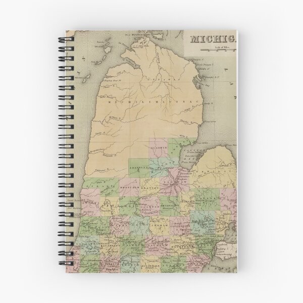 Item preview, Vintage Map of Michigan (1838) designed and sold by BravuraMedia.