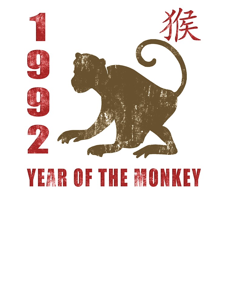 Year of The Monkey 1992 Chinese Zodiac Monkey 1992