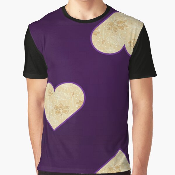 Gold Spring Floral Design Graphic T-Shirt