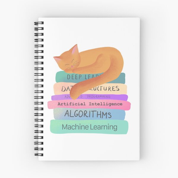 Item preview, Sleepy Cat on Computer Science Programming Coding College Books for Study designed and sold by hack3r.