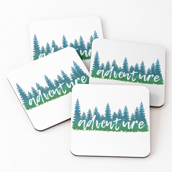 Item preview, Blue Green Trees Adventure Muted Watercolor Travel Theme designed and sold by Fashionmonger.