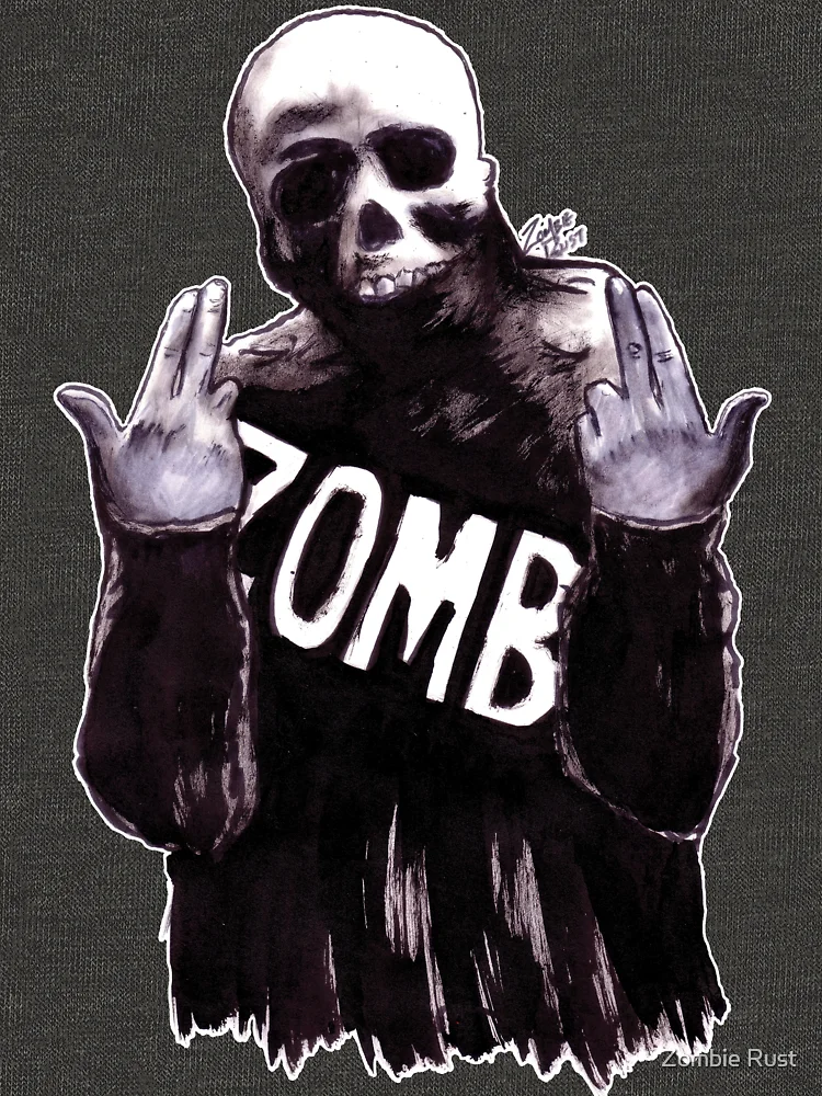 Thumbnail 6 of 6, Zipped Hoodie, Keywords designed and sold by Zombie Rust.
