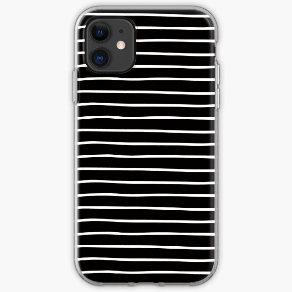 Black and White Stripe Pattern iPhone Soft Case