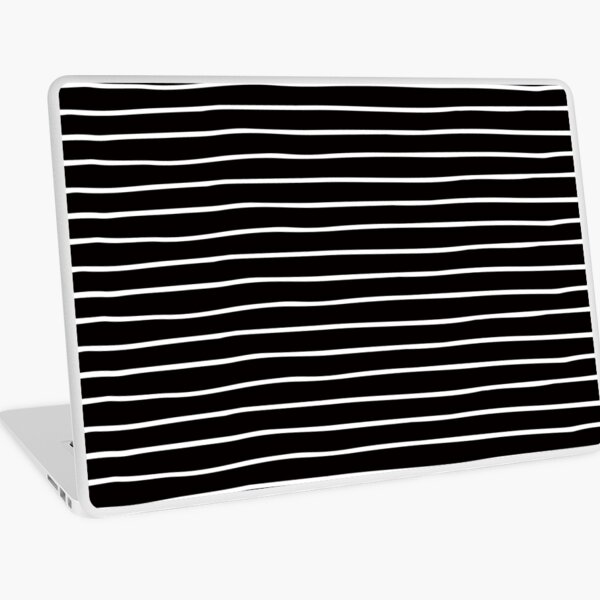 Black and White Stripe Pattern Laptop Skin