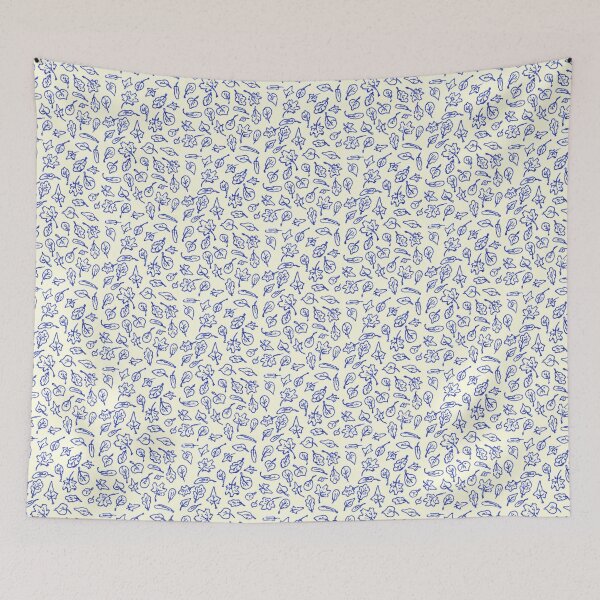 Item preview, blue leaves designed and sold by KarolinaSt.
