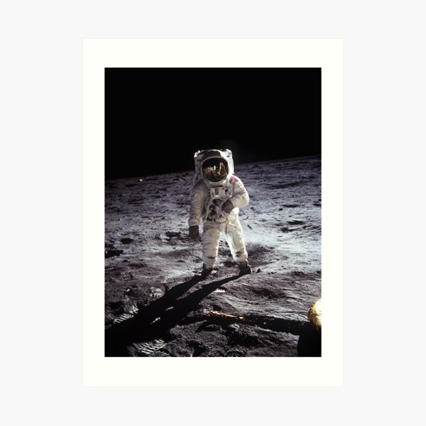 Buzz Aldrin on the Moon Art Print