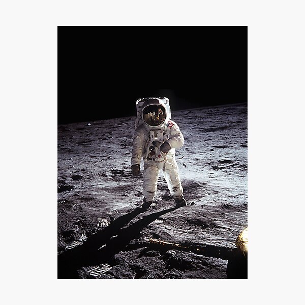 Buzz Aldrin on the Moon Photographic Print