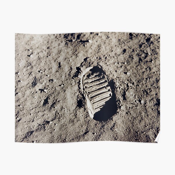 Bootprint on the Moon Poster