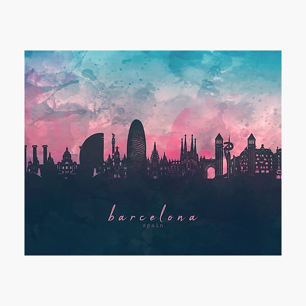 Item preview, barcelona skyline designed and sold by BekimART2.