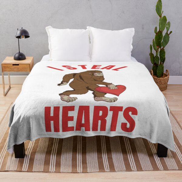Item preview, I Steal Hearts - Bigfoot Valentine's Day print designed and sold by RedmonsDesigns.
