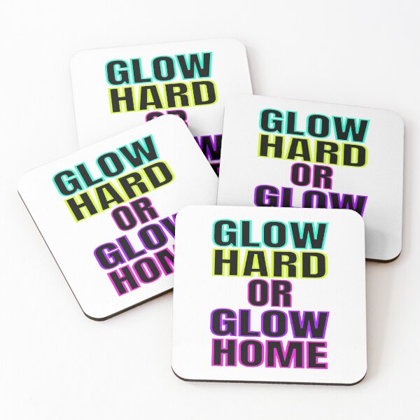 Item preview, Glow Hard Or Glow Home Glow Birthday Party print designed and sold by RedmonsDesigns.