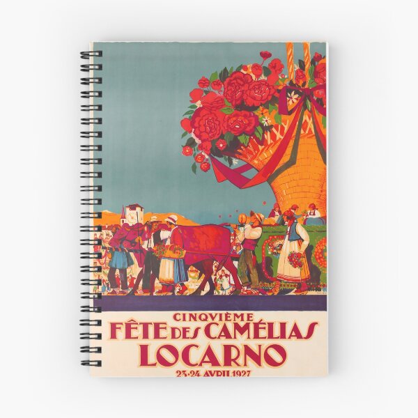Item preview, Fetes des Camelias Locarno vintage travel poster designed and sold by stickart-marek.