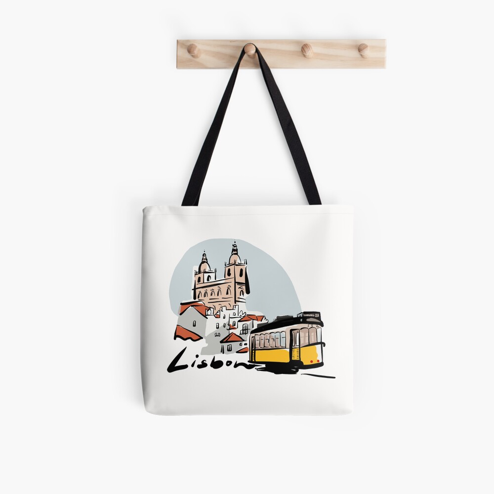 Tram, Barrio Alto, Lisbon, Portugal Tote Bag