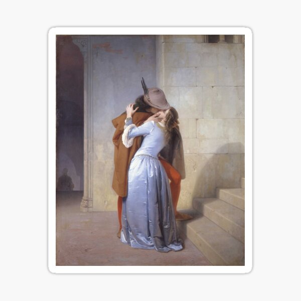 The kiss by Francesco Hayez Sticker